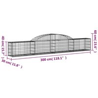 Schanskorf gewelfd 300x30x40/60 cm gegalvaniseerd ijzer 5