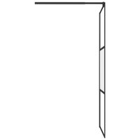 Inloopdouchewand 80x195 cm halfmat ESG-glas zwart 5
