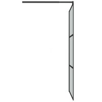 Inloopdouchewand 100x195 cm donker ESG-glas zwart 5