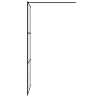 Inloopdouchewand 90x195 cm mat ESG-glas zwart 4