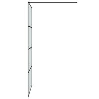 Inloopdouchewand 100x195 cm mat ESG-glas zwart 4