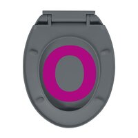 Toiletbril soft-close en quick-release ovaal grijs 9