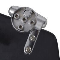 Toiletbril met soft-closedeksel 2 st MDF zwart 7