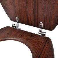 Toiletbrillen met deksels 2 st MDF bruin 6