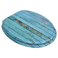 Toiletbrillen met deksels 2 st oud hout MDF 3