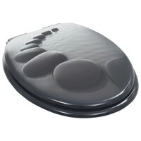 Toiletbrillen 2 st met soft-close deksels MDF steenontwerp 4