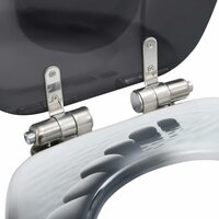 Toiletbrillen 2 st met soft-close deksels MDF steenontwerp 7