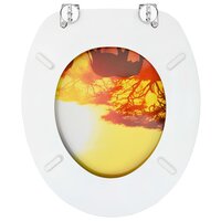 Toiletbrillen met deksel 2 st savanne MDF 6