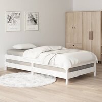 Bed stapelbaar 80x200 cm massief grenenhout wit 4