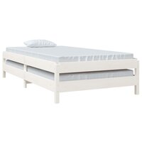 Bed stapelbaar 80x200 cm massief grenenhout wit 5