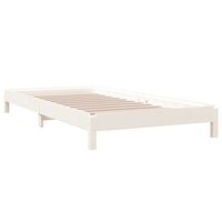 Bed stapelbaar 90x190 cm massief grenenhout wit 7