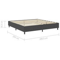 Boxspringframe stof grijs 200x200 cm 8
