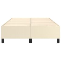 Boxspringframe kunstleer cr&egrave;mekleurig 120x200 cm 5