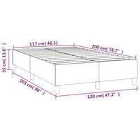 Boxspringframe kunstleer cr&egrave;mekleurig 120x200 cm 9