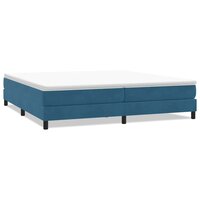 Boxspring zonder matras fluweel donkerblauw 200x210 cm 2
