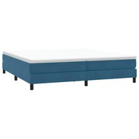 Boxspring zonder matras fluweel donkerblauw 200x210 cm 3