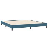 Boxspring zonder matras fluweel donkerblauw 200x210 cm 4