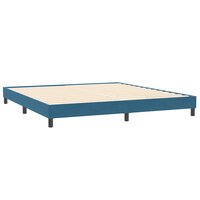 Boxspring zonder matras fluweel donkerblauw 200x210 cm 7