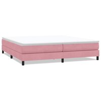 Boxspring zonder matras fluweel roze 200x210 cm 2
