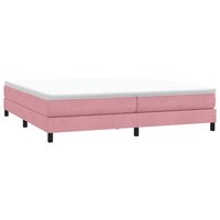 Boxspring zonder matras fluweel roze 200x210 cm 3
