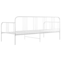Slaapbankframe metaal wit 90x200 cm 5
