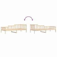 Slaapbank zonder matras 80x200 cm massief grenenhout 8