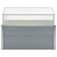 Tuinkas 100x100x85 cm gegalvaniseerd staal grijs  2