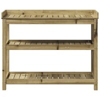 Oppottafel met schappen 108x45x86,5 cm ge&iuml;mpregneerd hout 5