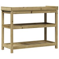 Oppottafel met schappen 108x45x86,5 cm ge&iuml;mpregneerd hout 7