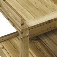 Oppottafel met schappen 108x45x86,5 cm ge&iuml;mpregneerd hout 8