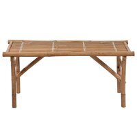 Tuinbank inklapbaar met kussen 118 cm bamboe 3