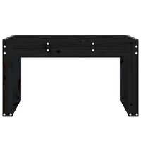 Tuinbank 80x38x45 cm massief grenenhout zwart 3