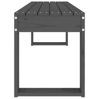 Tuinbank 110x38x45 cm massief grenenhout grijs 4