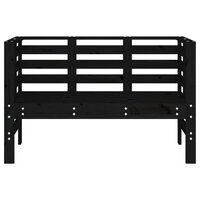 Tuinbankje 111,5x53x71 cm massief grenenhout zwart 4