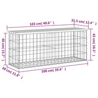 Tuinbank schanskorfontwerp 103x31,5x42 cm massief grenenhout 8