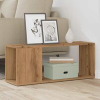 Tv-meubel 80x24x32cm bewerkt hout artisanaal eikenkleur 3