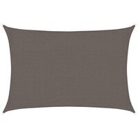 Zonnezeil 160 g/m&sup2; 2x3 m HDPE antracietkleurig 2