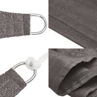 Zonnezeil 160 g/m&sup2; 3x4x5 m HDPE antracietkleurig 7