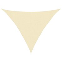 Zonnezeil 160 g/m&sup2; 3x3x4,2 m HDPE cr&egrave;mekleurig 2