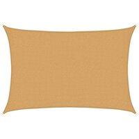 Zonnezeil 160 g/m&sup2; rechthoekig 2x3 m HDPE zandkleurig 2