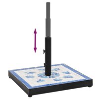 Parasolvoet vierkant 12 kg blauw en wit 4