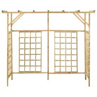 Pergola voor 3 containers ge&iuml;mpregneerd grenenhout 3