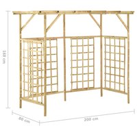 Pergola voor 3 containers ge&iuml;mpregneerd grenenhout 7