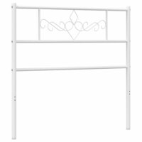 Hoofdbord 75 cm metaal wit 2
