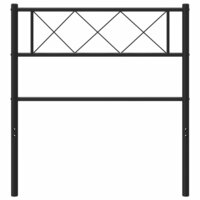 Hoofdbord 90 cm metaal zwart 3