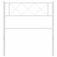 Hoofdbord 75 cm metaal wit 3