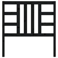 Hoofdbord 81x4x100 cm massief grenenhout zwart 4