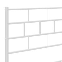 Bedframe met hoofdbord metaal wit 100x200 cm 9