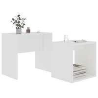 Salontafelset 48x30x45 cm bewerkt hout wit 3