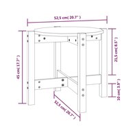 Salontafel &Oslash; 52,5x45 cm massief grenenhout wit 8